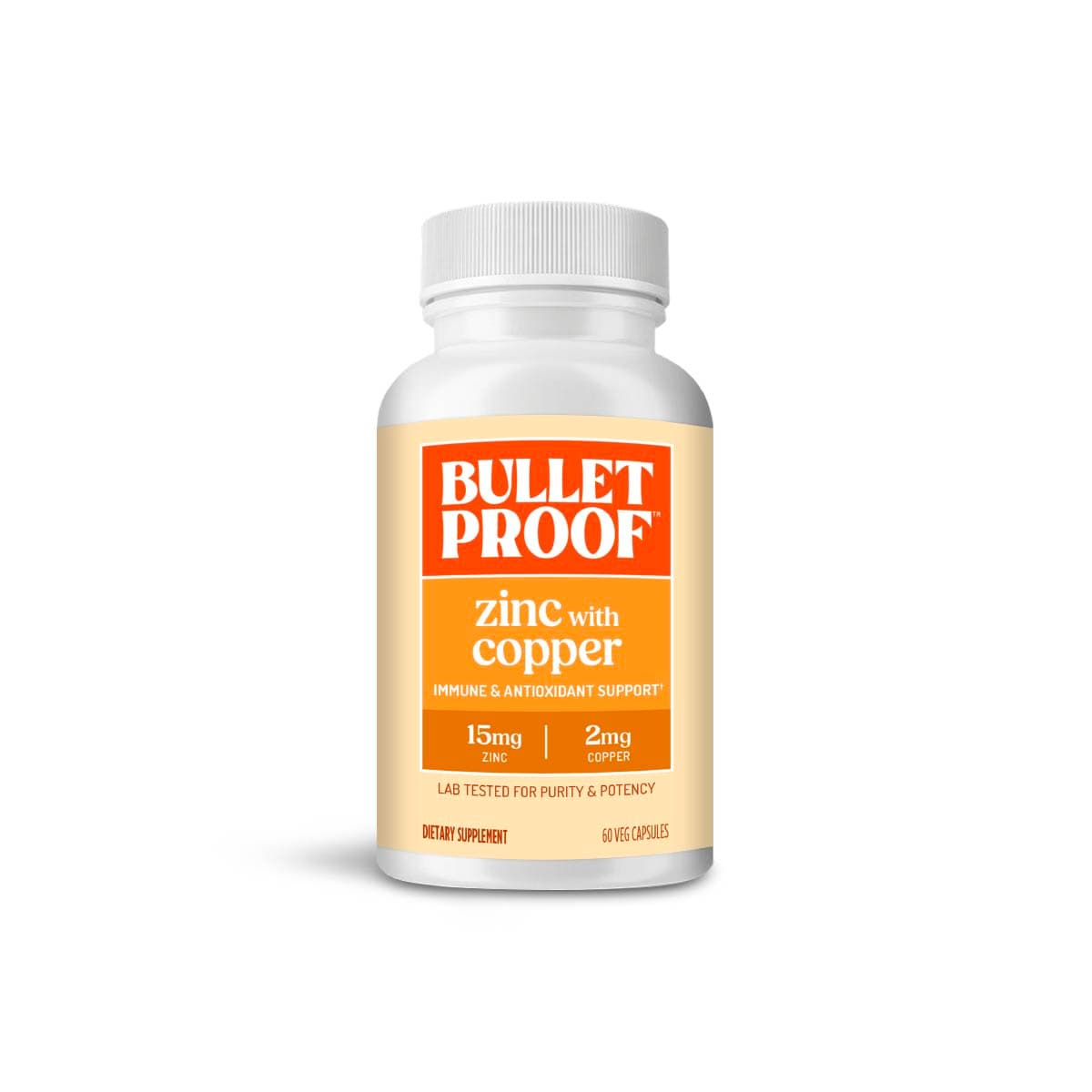 Bulletproof Zinc with Copper, 60 count
