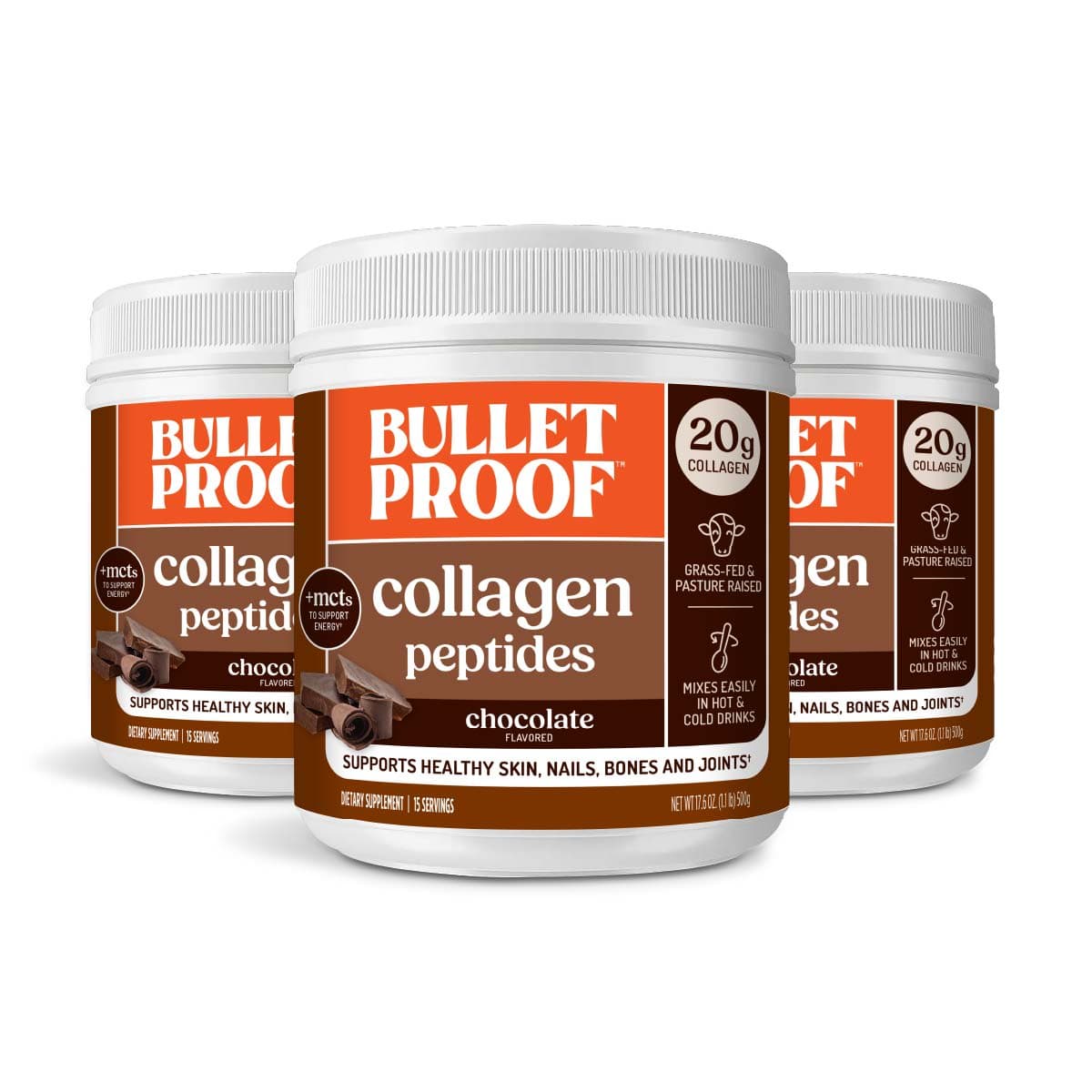 Bulletproof Chocolate Collagen Peptides 3 pack