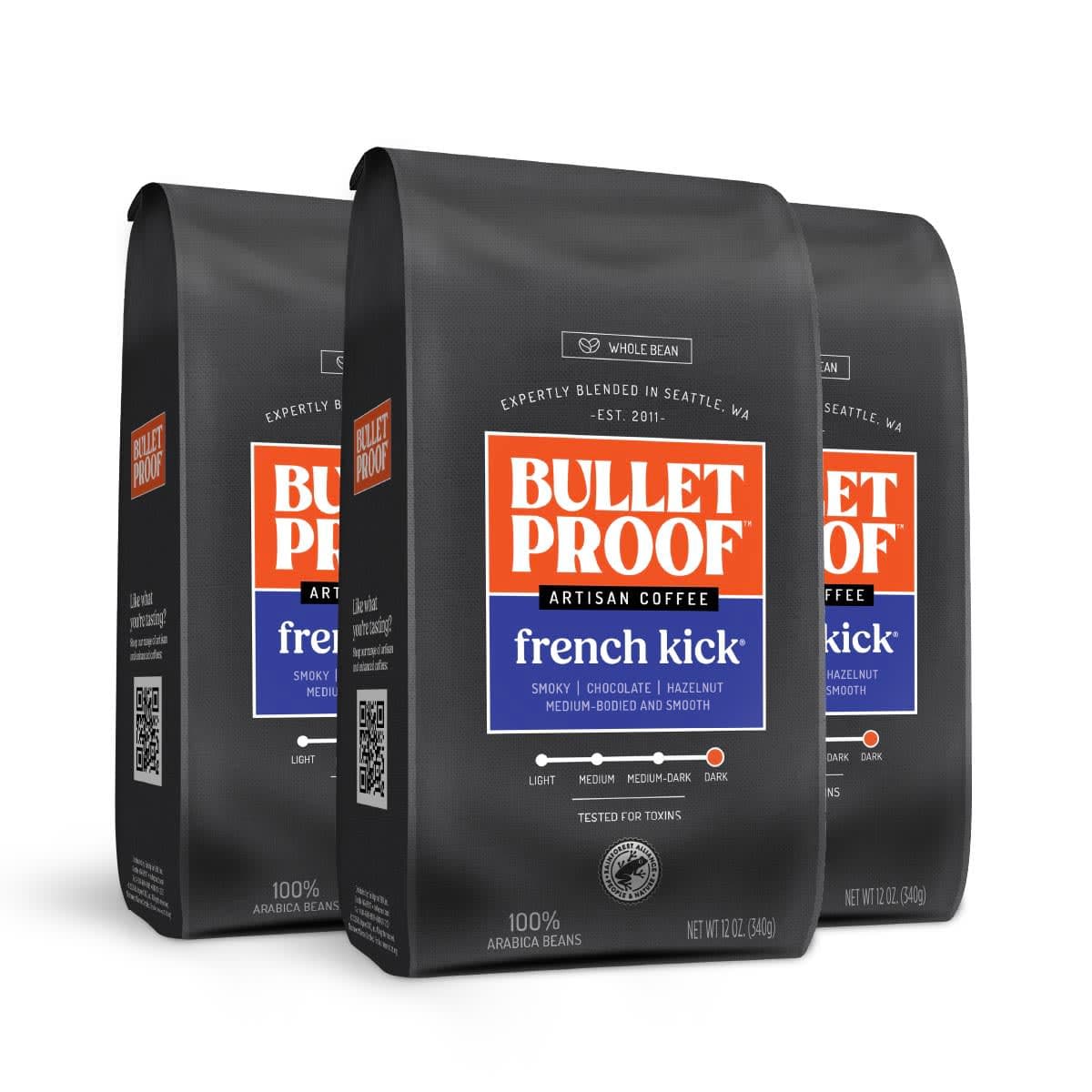 Bulletproof French Kick® Whole Bean Coffee 3 pack