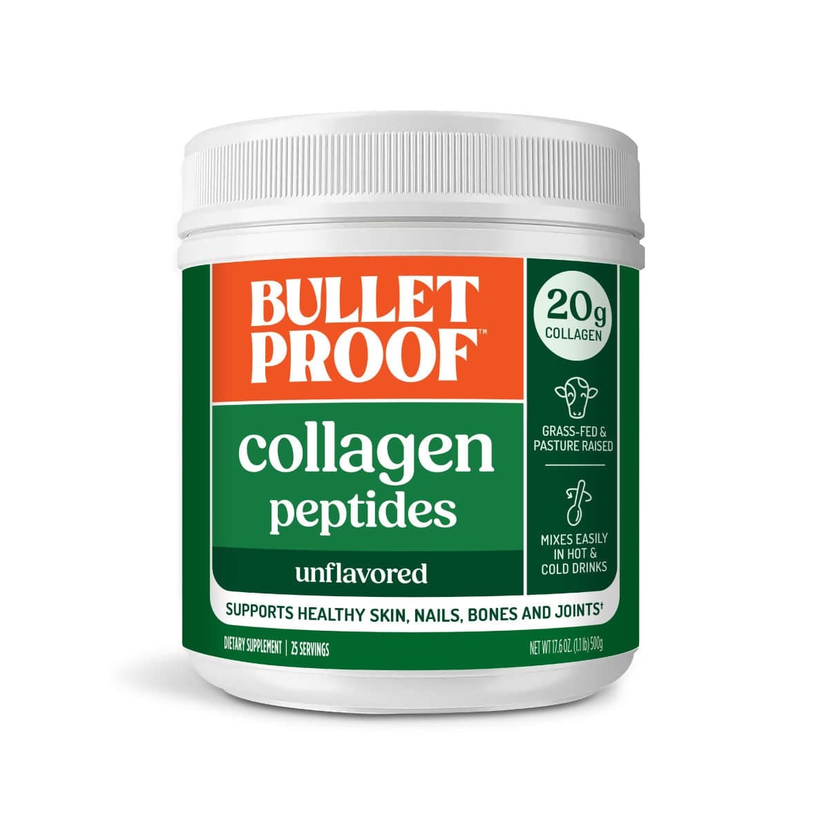Bulletproof Unflavored Collagen Peptides, 17.6 oz.
